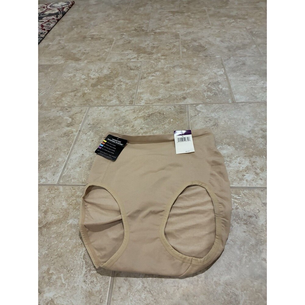 Bali TUMMY SOLUTIONS Shapewear Briefs X245 Beige 2XL New